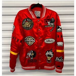 Remy Boyz Zoo Gang Satin Embroidered Coat Hip Hop Rap - Medium